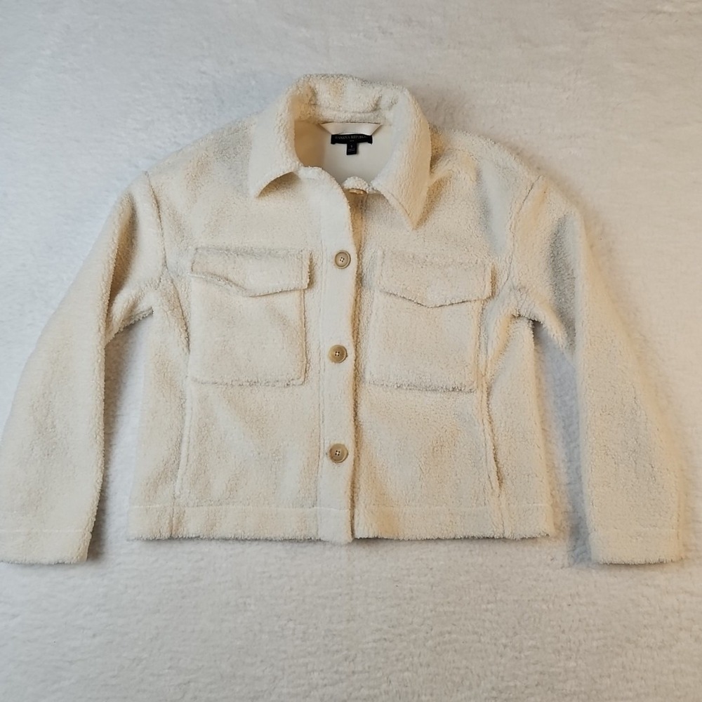 BANANA REPUBLIC Sherpa Trucker Jacket Button Up With Btn Pockets #50354-8 Size S